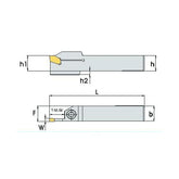 ZQ R/L Tool holder for grooving A - Big-tools Industrial Supply Tools for Metal Cutting